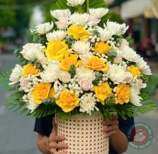 Giỏ hoa tươi 008
