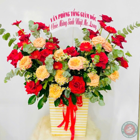 Giỏ hoa tươi 001