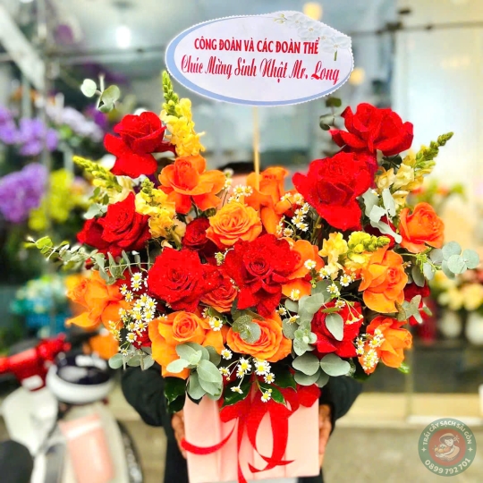Giỏ hoa tươi 003