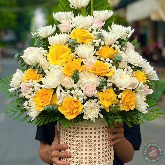 Giỏ hoa tươi 008